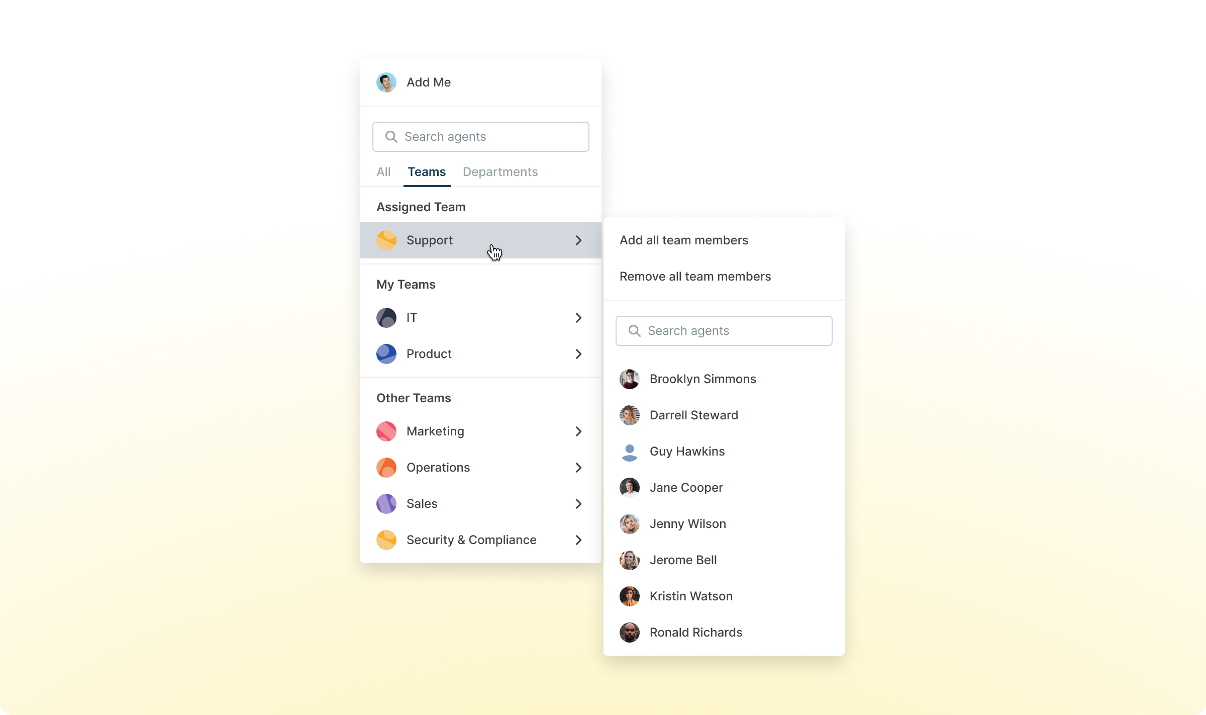 Add team members as followers.png
